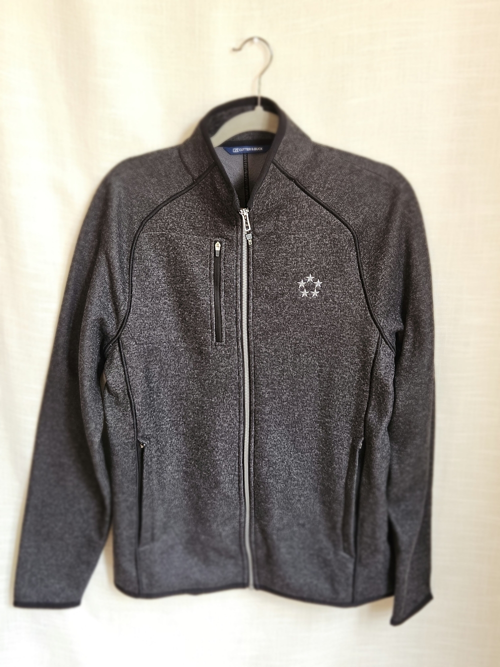 Cutter & Buck Men’s Medium Sweater Fleece Full-Zip Jacket Dark Charcoal Gray NWT - Picture 2 of 16